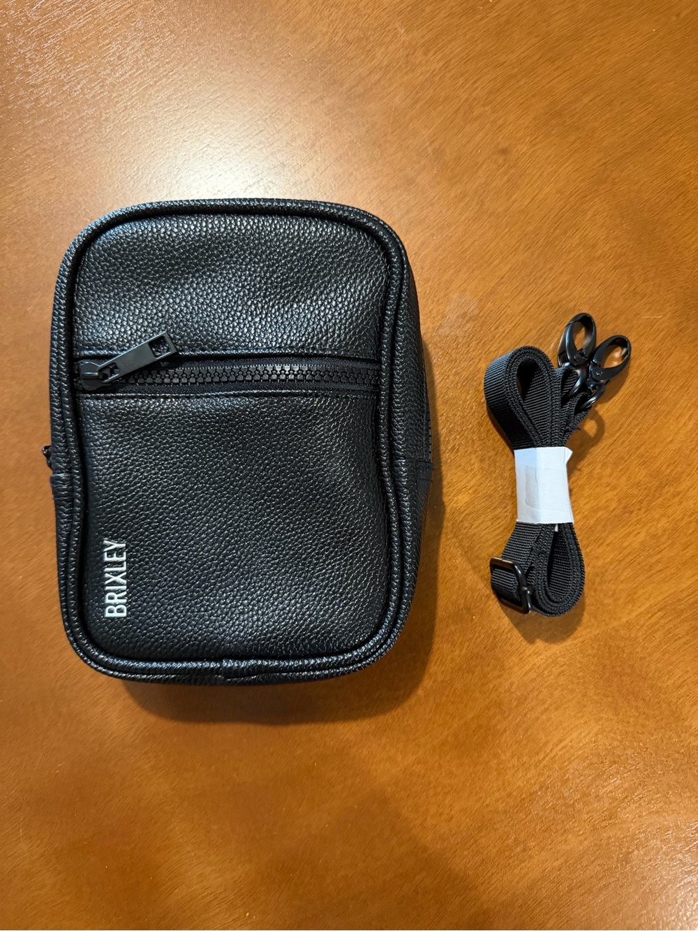 Brixley Pebbled Black Crossbody Pouch